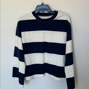 NWT Madewell Navy Stripe Shirt